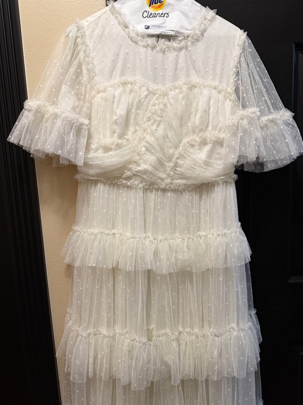Ivy City Co White Tiered Tulle Maxi Dress - Picture 6 of 6